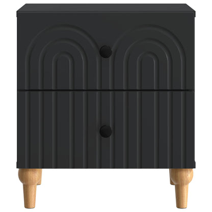 vidaXL Bedside Cabinet 2 pcs Black 43 x 34.5 x 48 cm Engineered Wood