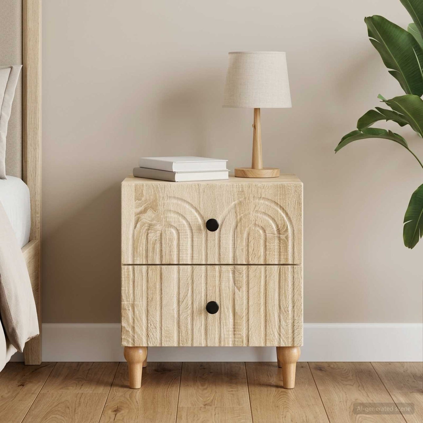 vidaXL Bedside Cabinet Sonoma Oak 43 x 34.5 x 48 cm Engineered Wood