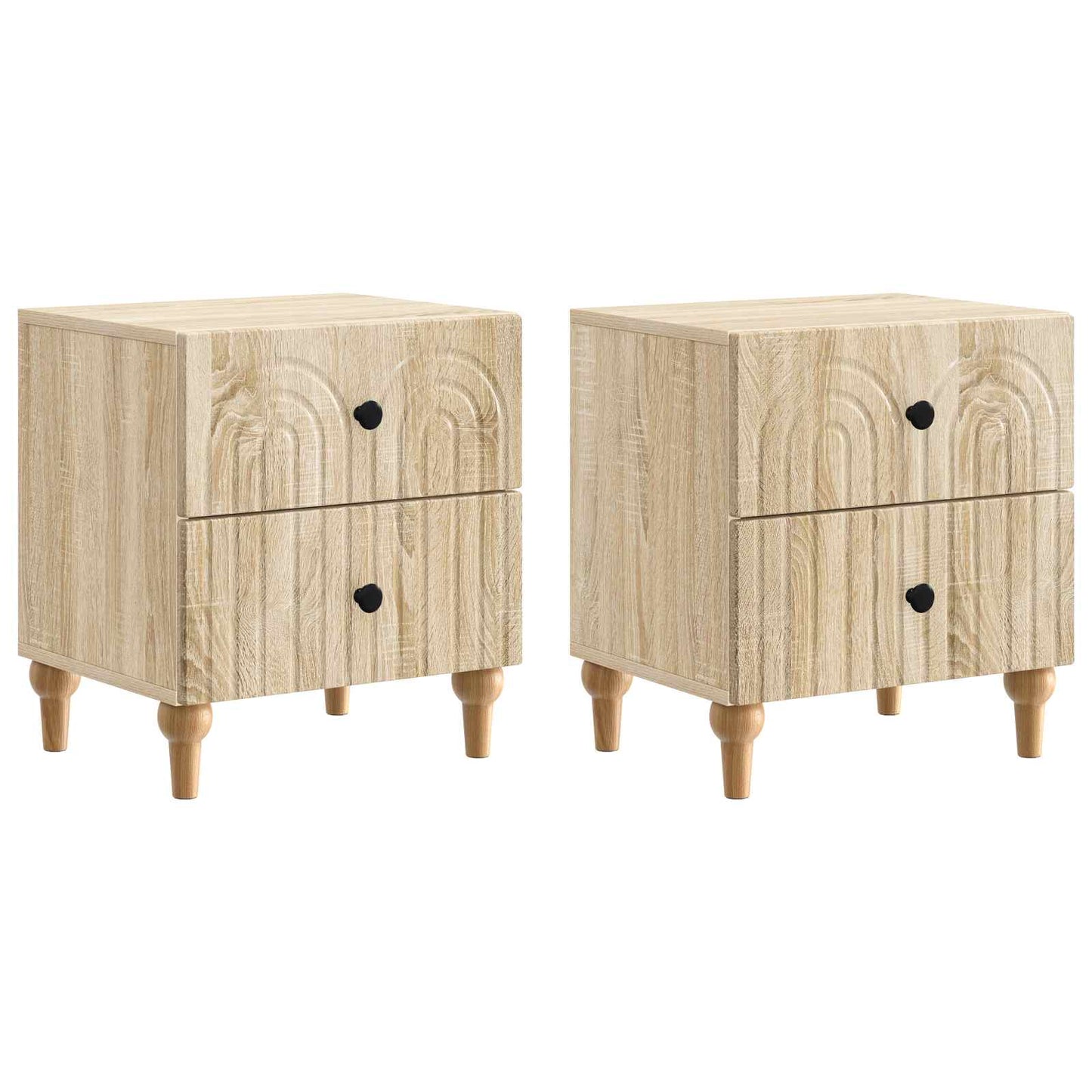 vidaXL Bedside Cabinet 2 pcs Sonoma Oak 43 x 34.5 x 48 cm