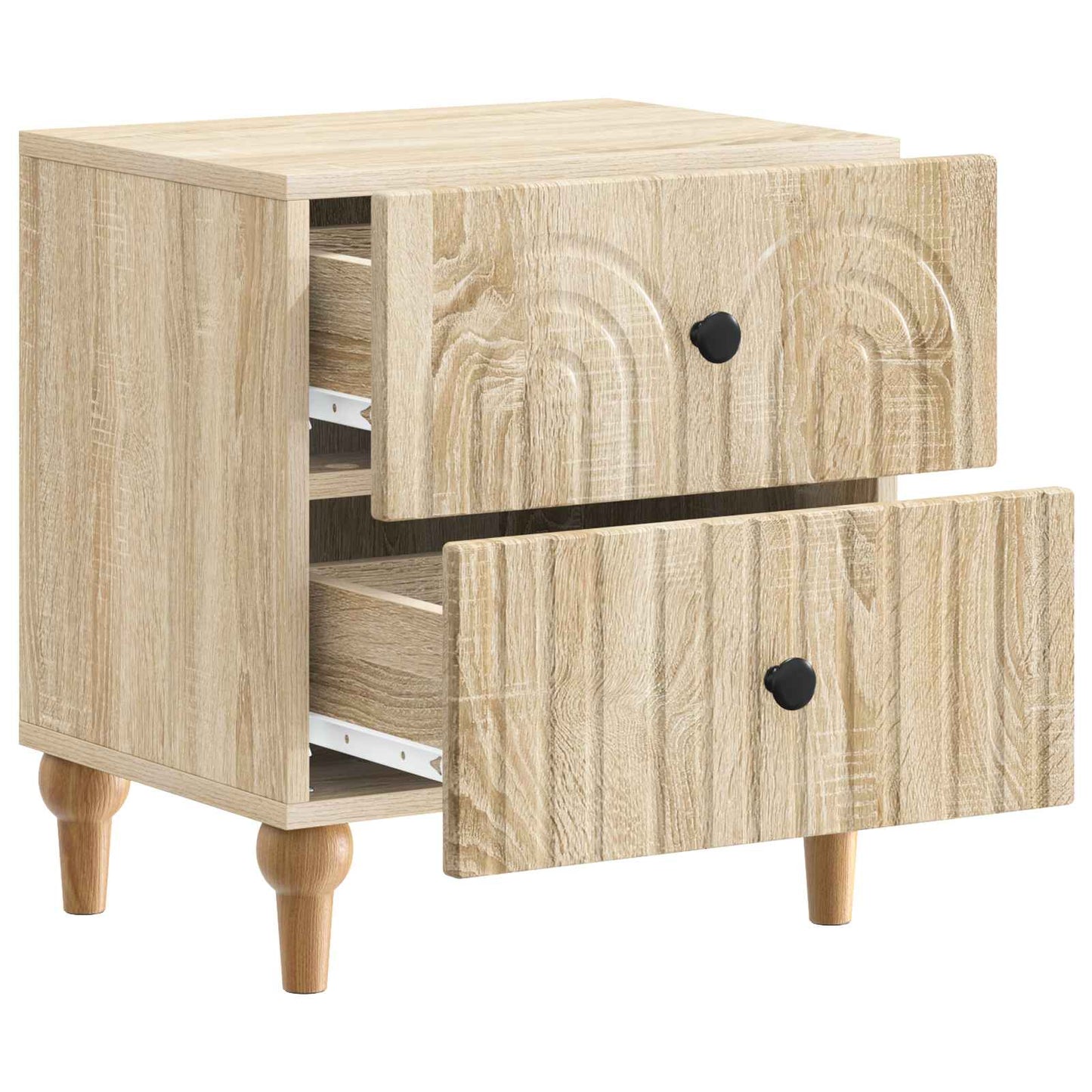 vidaXL Bedside Cabinet 2 pcs Sonoma Oak 43 x 34.5 x 48 cm