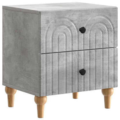vidaXL Bedside Cabinet 2 pcs Concrete Grey 43 x 34.5 x 48 cm