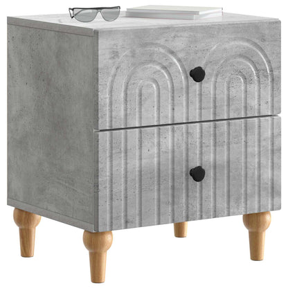 vidaXL Bedside Cabinet 2 pcs Concrete Grey 43 x 34.5 x 48 cm
