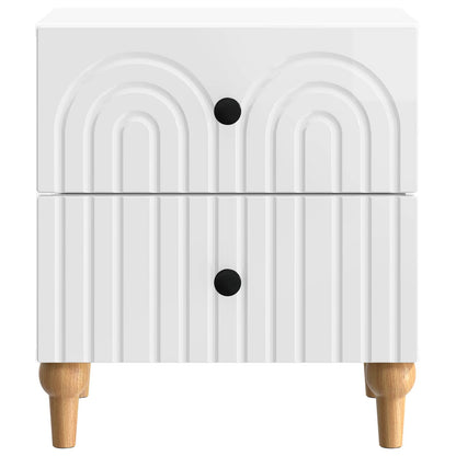 vidaXL Bedside Cabinet with Drawer High Gloss White 43 x 34.5 x 48 cm