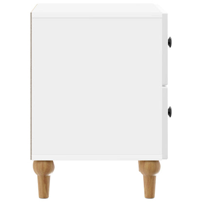 vidaXL Bedside Cabinet 2 pcs High Gloss White 43 x 34.5 x 48 cm