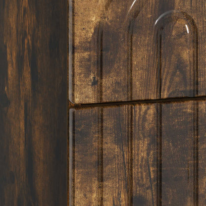 vidaXL Bedside Cabinet Smoked Oak 43 x 34.5 x 48 cm Engineered Wood