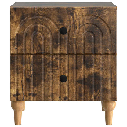 vidaXL Bedside Cabinet Smoked Oak 43 x 34.5 x 48 cm Engineered Wood