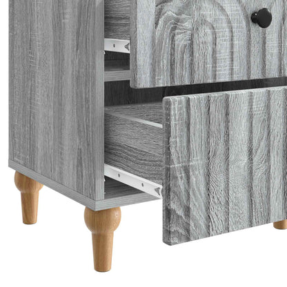 vidaXL Bedside Cabinet with Drawer 2 pcs Grey Sonoma 43 x 34.5 x 48 cm