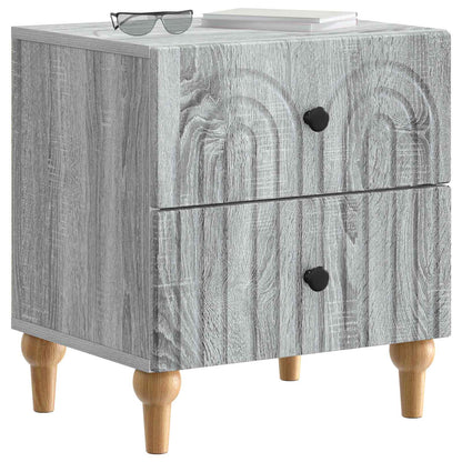 vidaXL Bedside Cabinet with Drawer 2 pcs Grey Sonoma 43 x 34.5 x 48 cm