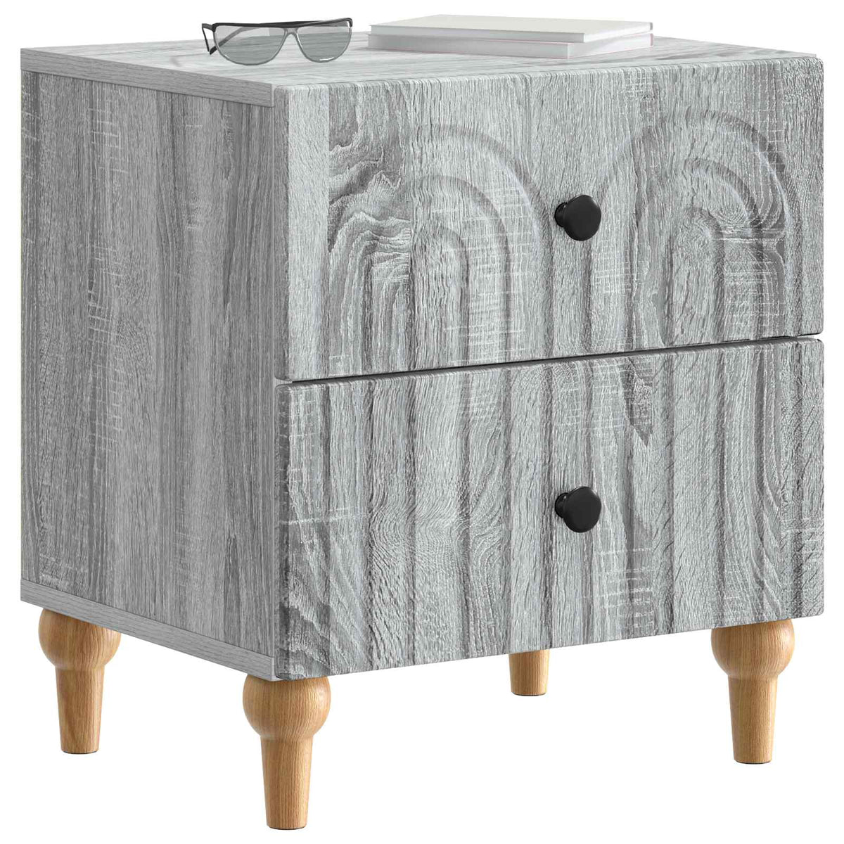 vidaXL Bedside Cabinet 2 pcs Grey Sonoma 43 x 34.5 x 48 cm