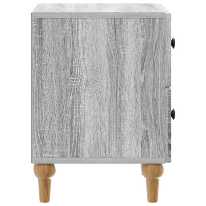 vidaXL Bedside Cabinet with Drawer 2 pcs Grey Sonoma 43 x 34.5 x 48 cm