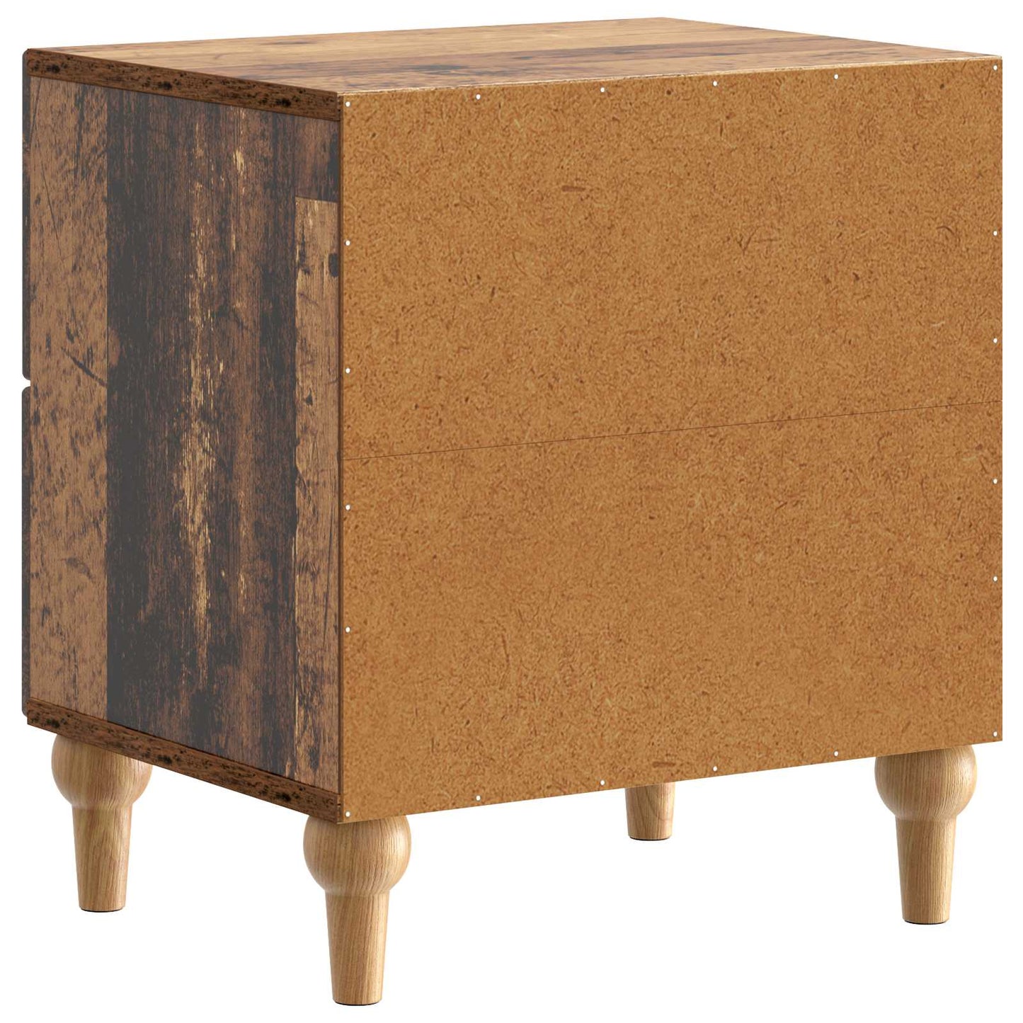 vidaXL Bedside Cabinet with Drawer 2 pcs Old Wood 43 x 34.5 x 48 cm