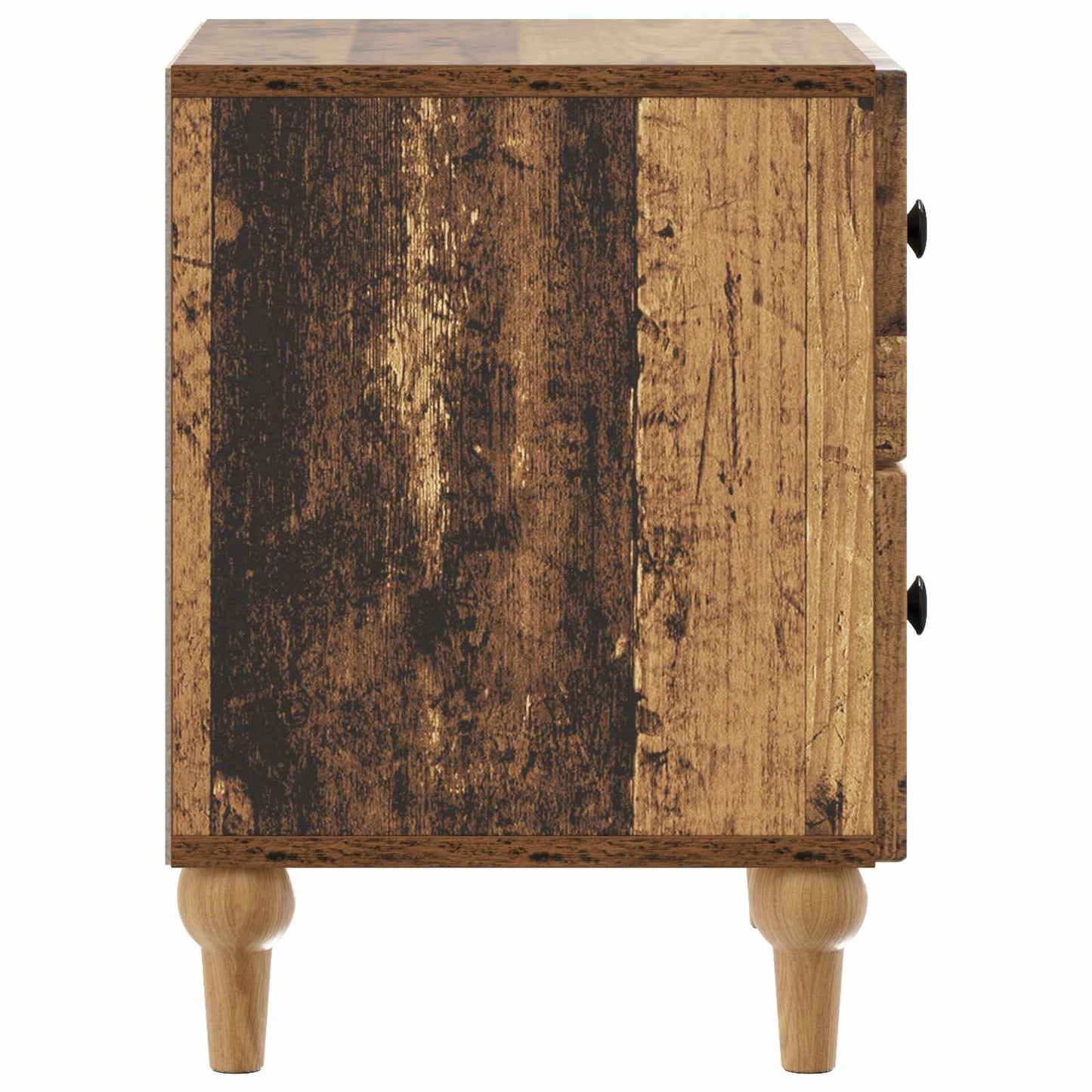vidaXL Bedside Cabinet with Drawer 2 pcs Old Wood 43 x 34.5 x 48 cm