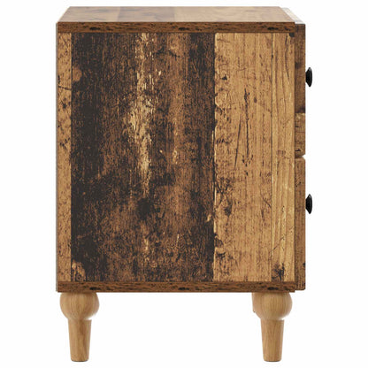 vidaXL Bedside Cabinet with Drawer 2 pcs Old Wood 43 x 34.5 x 48 cm