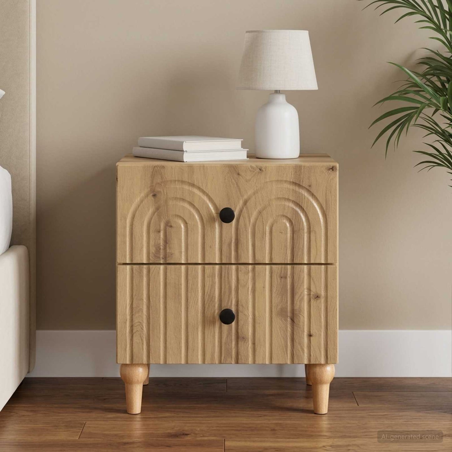 vidaXL Bedside Cabinet Artisan Oak 43 x 34.5 x 48 cm Engineered Wood