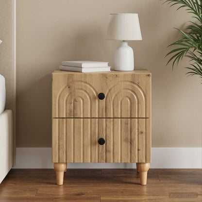 vidaXL Bedside Cabinet Artisan Oak 43 x 34.5 x 48 cm Engineered Wood