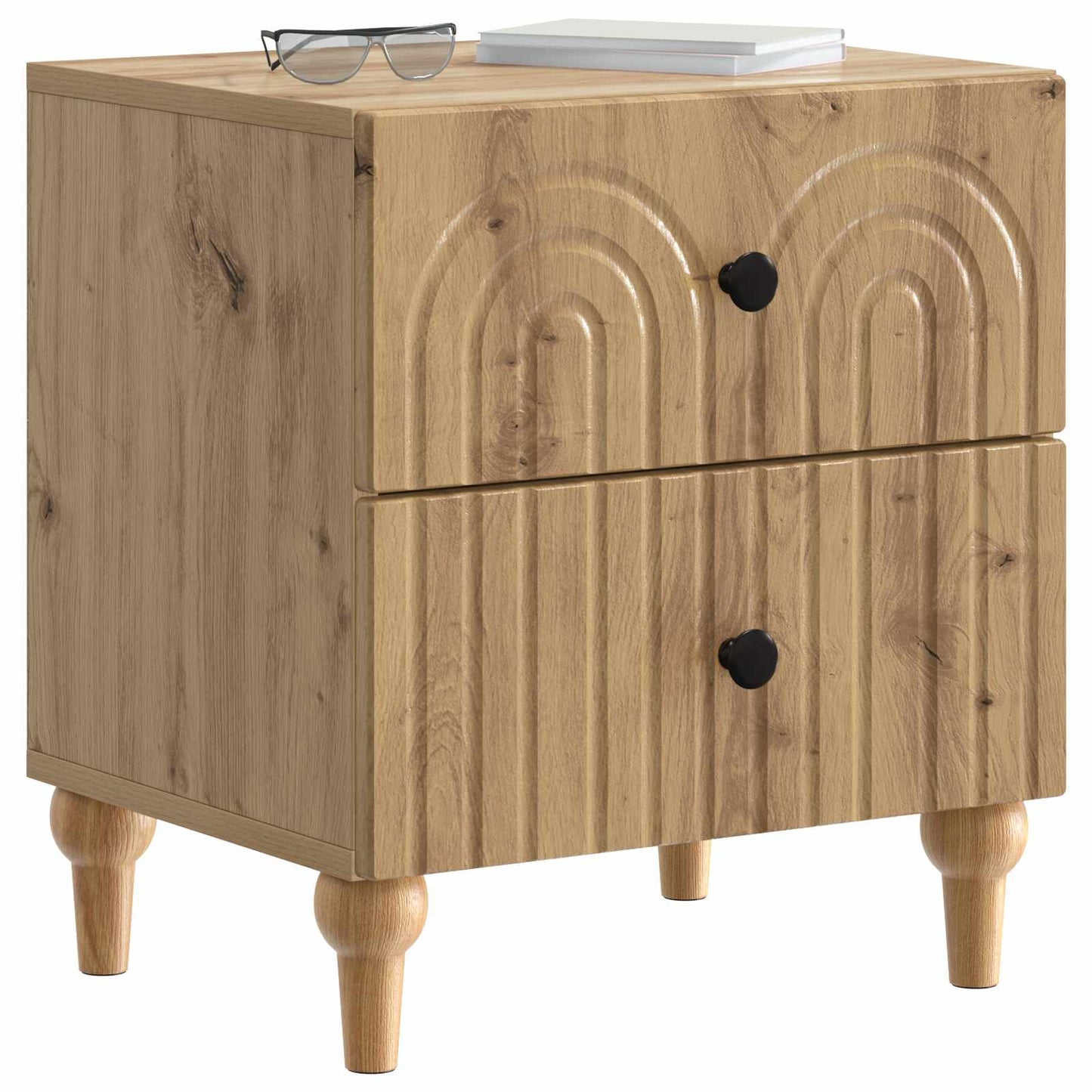 vidaXL Bedside Cabinet Artisan Oak 43 x 34.5 x 48 cm Engineered Wood
