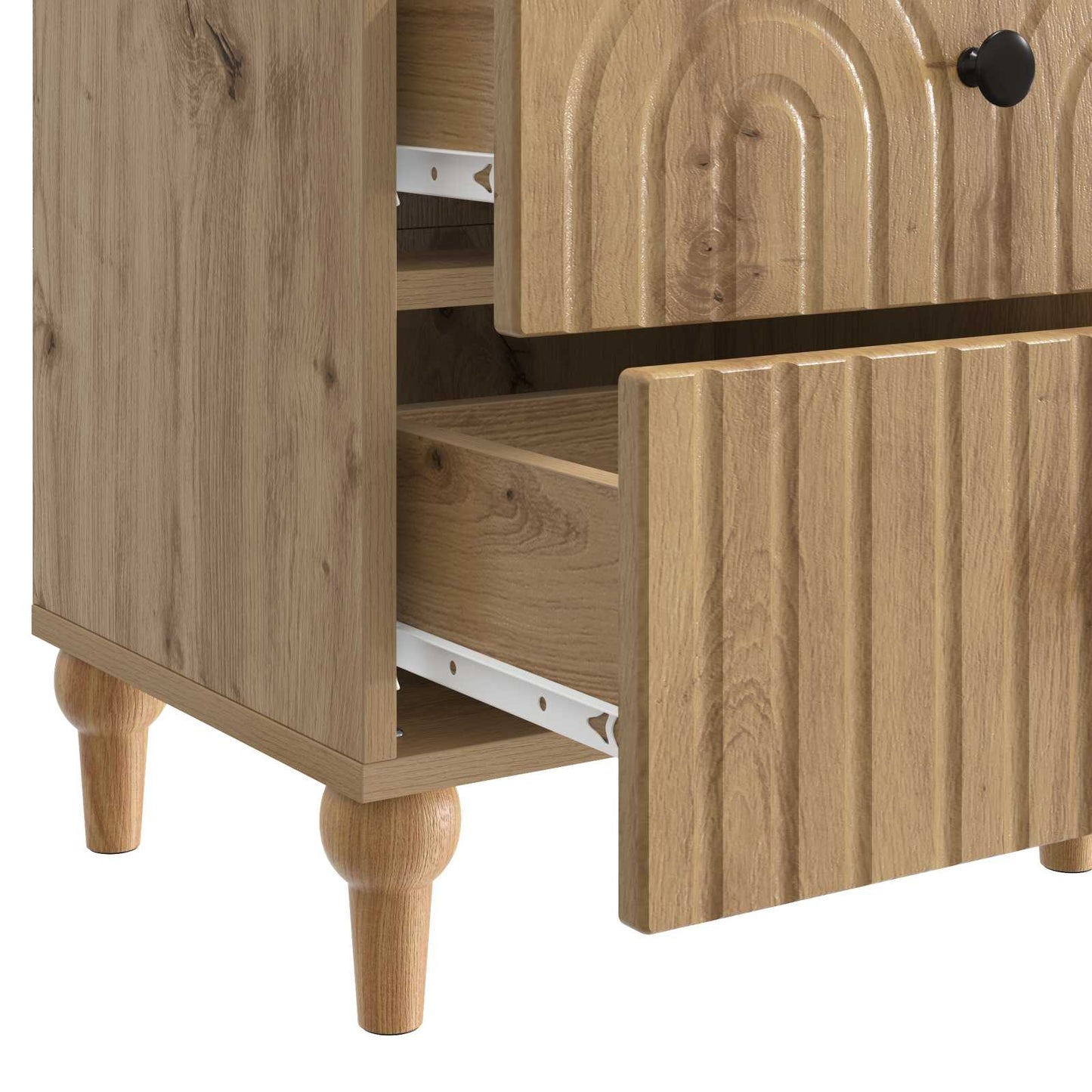 vidaXL Bedside Cabinet 2 pcs Artisan Oak 43 x 34.5 x 48 cm
