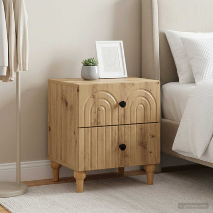 vidaXL Bedside Cabinet 2 pcs Artisan Oak 43 x 34.5 x 48 cm