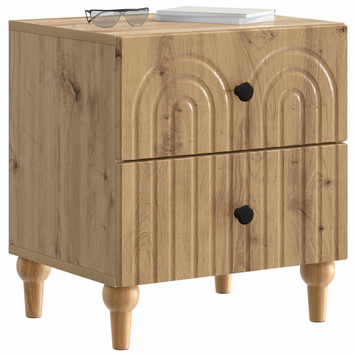 vidaXL Bedside Cabinet 2 pcs Artisan Oak 43 x 34.5 x 48 cm
