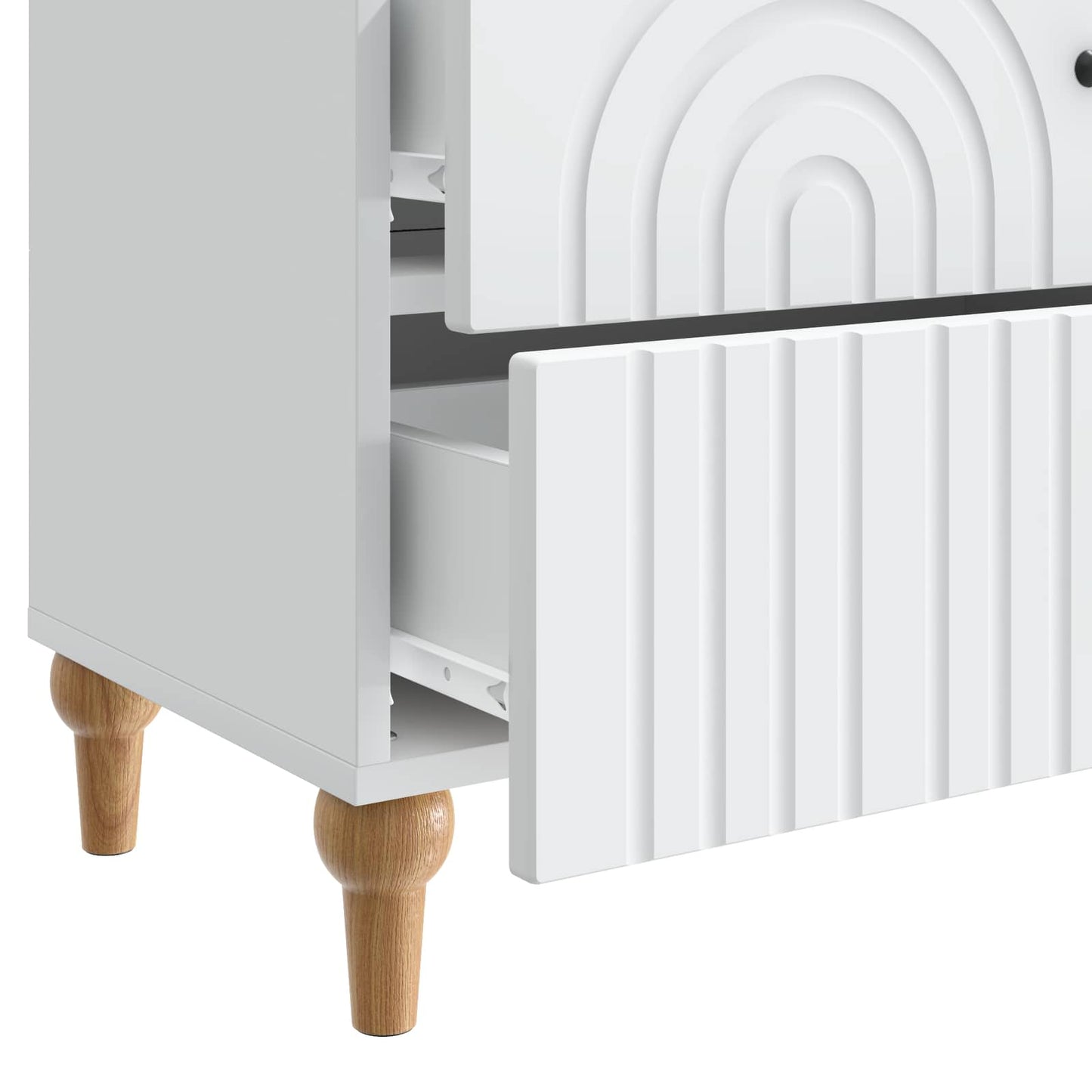 vidaXL Bedside Cabinet White 62 x 34.5 x 48 cm Engineered Wood
