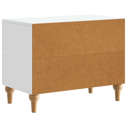 vidaXL Bedside Cabinet White 62 x 34.5 x 48 cm Engineered Wood