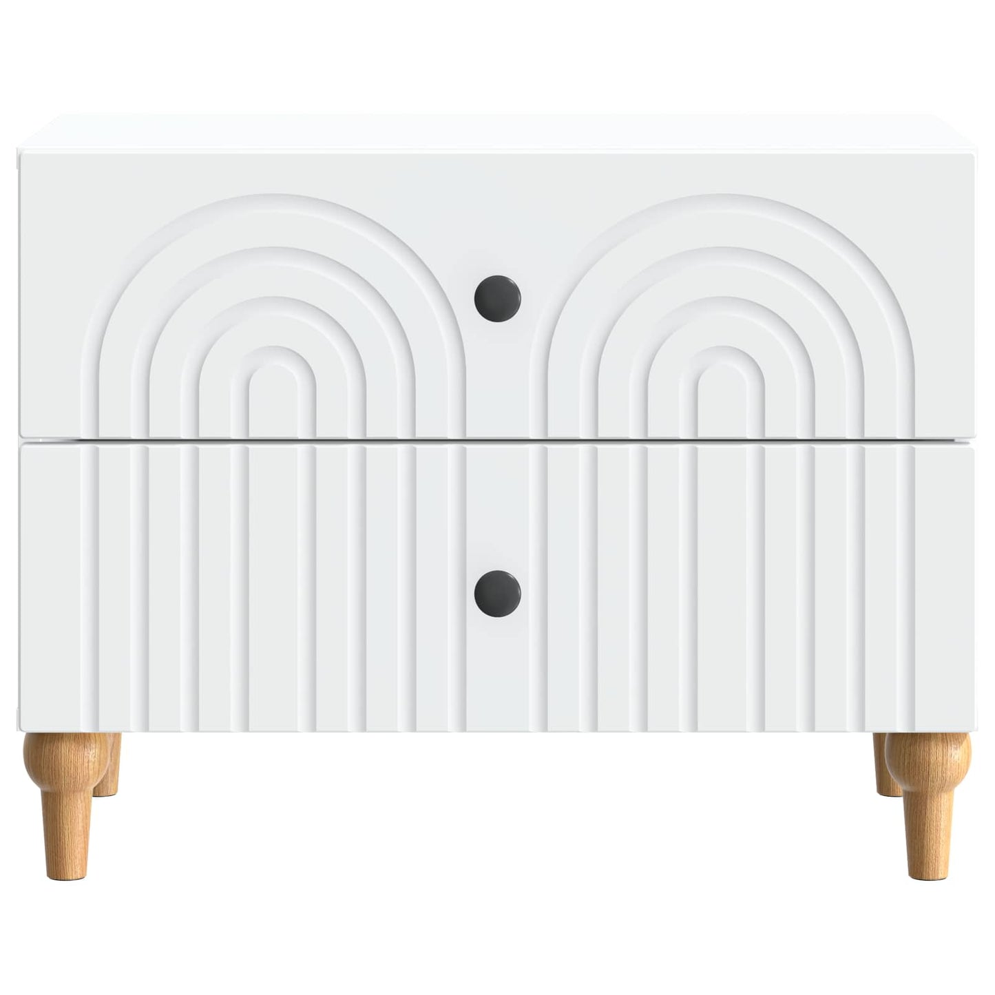 vidaXL Bedside Cabinet White 62 x 34.5 x 48 cm Engineered Wood