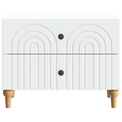 vidaXL Bedside Cabinet White 62 x 34.5 x 48 cm Engineered Wood