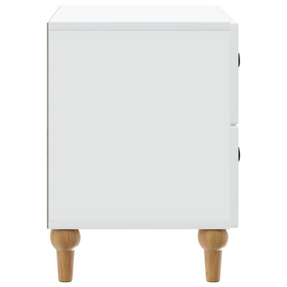 vidaXL Bedside Cabinet White 62 x 34.5 x 48 cm Engineered Wood