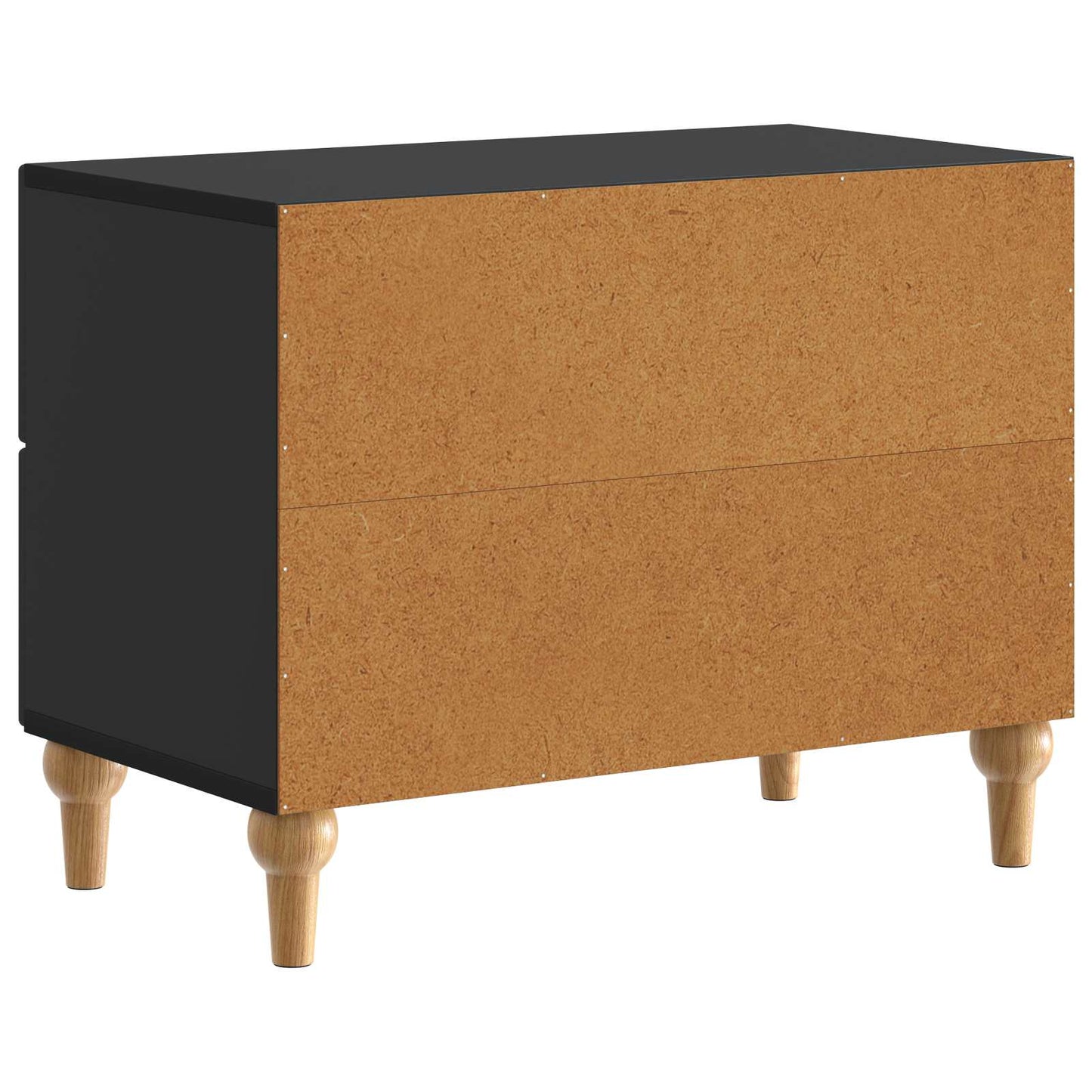 vidaXL Bedside Cabinet Black 62 x 34.5 x 48 cm Engineered Wood
