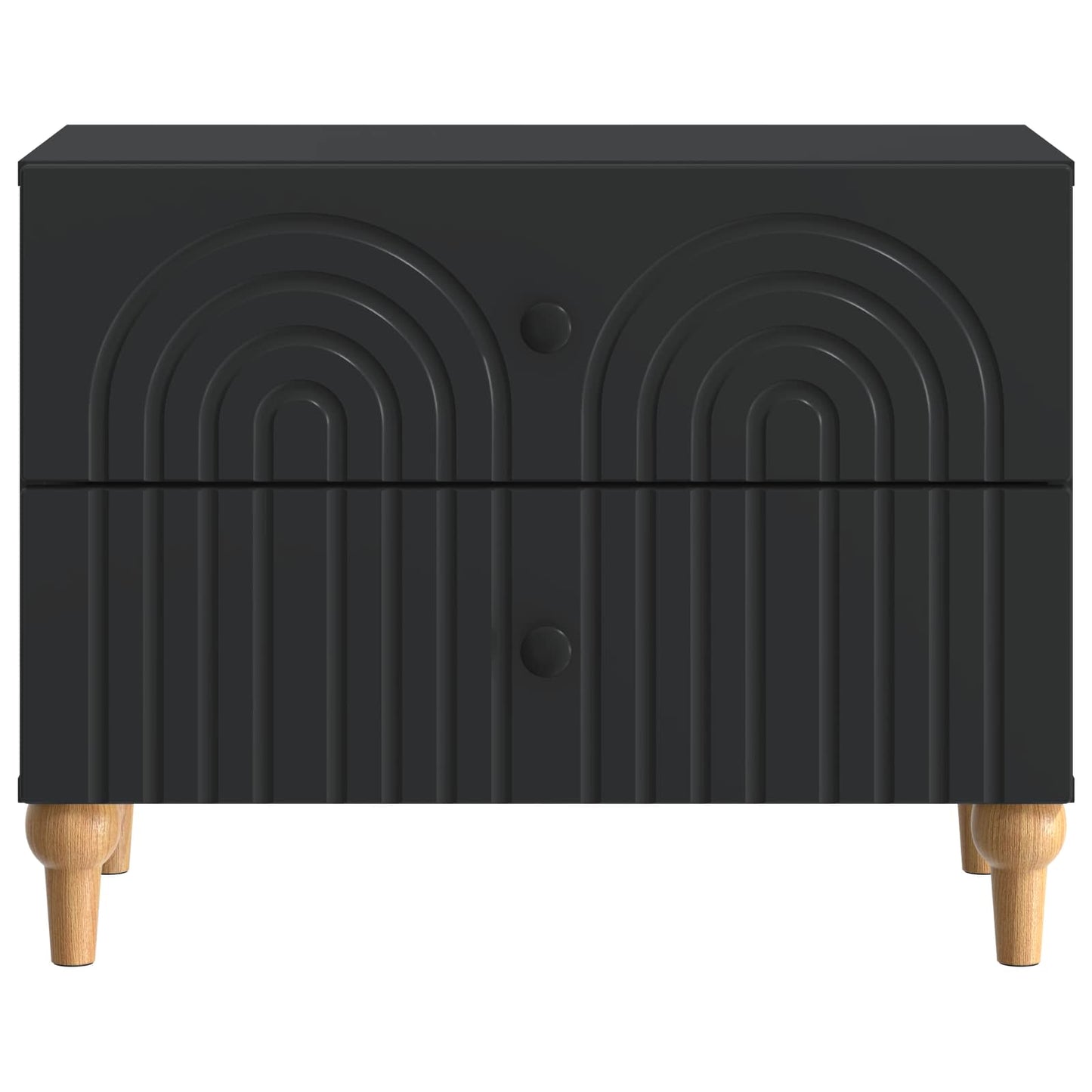 vidaXL Bedside Cabinet Black 62 x 34.5 x 48 cm Engineered Wood