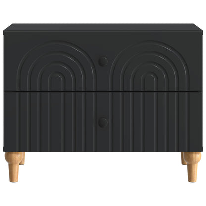 vidaXL Bedside Cabinet Black 62 x 34.5 x 48 cm Engineered Wood