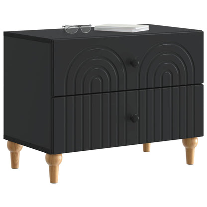 vidaXL Bedside Cabinet Black 62 x 34.5 x 48 cm Engineered Wood