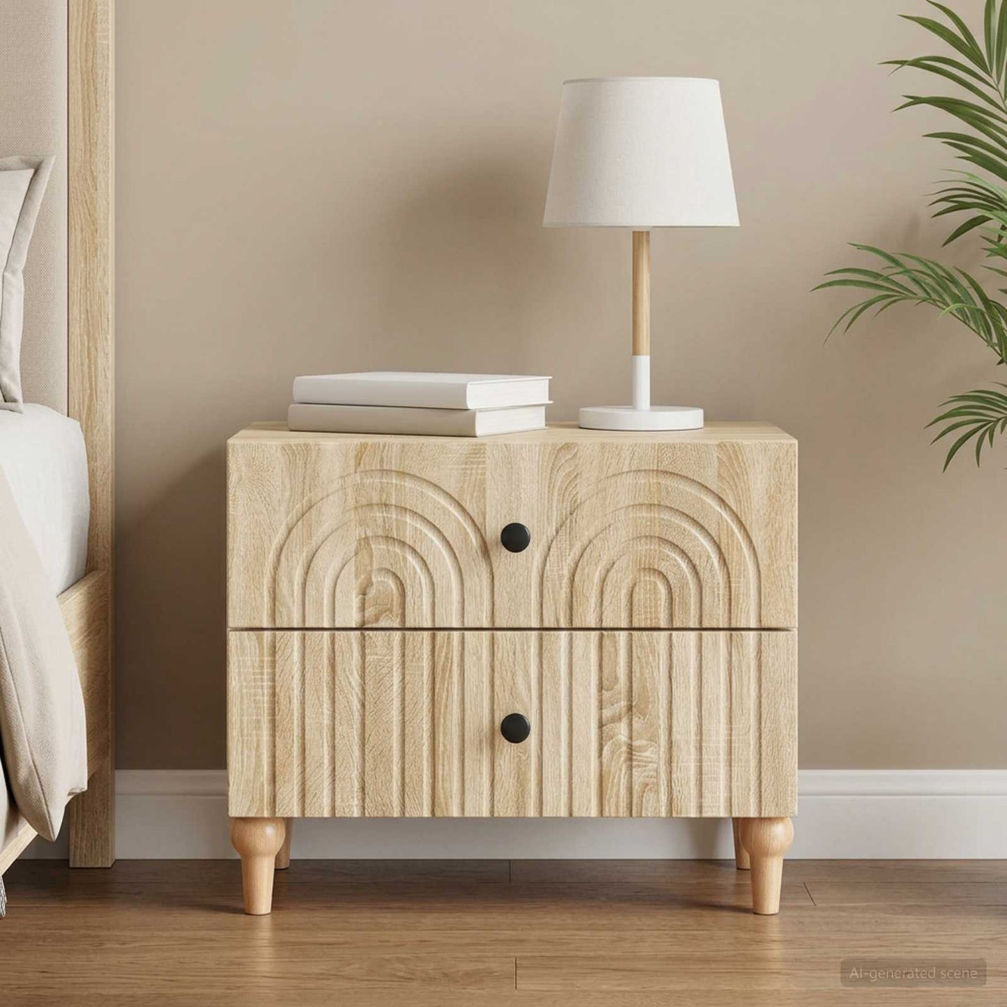 vidaXL Bedside Cabinet Sonoma Oak 62 x 34.5 x 48 cm Engineered Wood