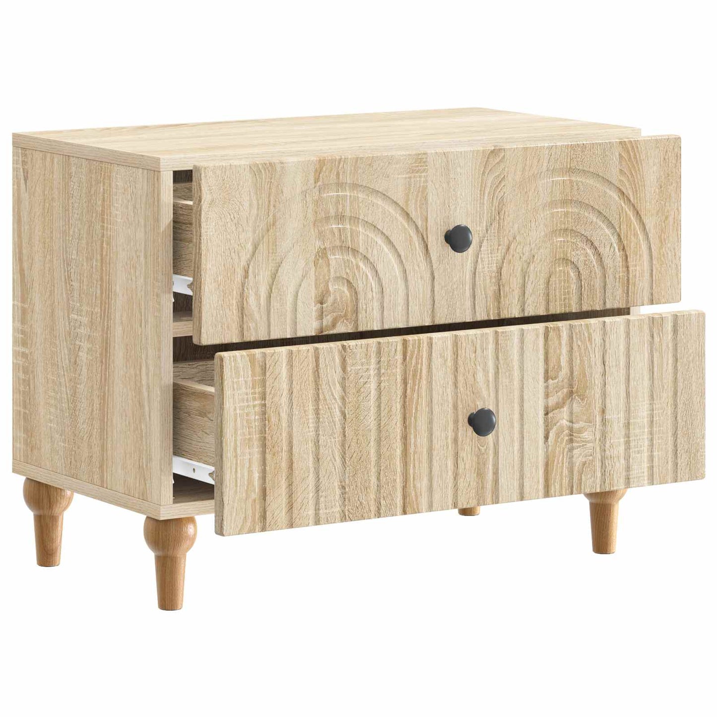 vidaXL Bedside Cabinet Sonoma Oak 62 x 34.5 x 48 cm Engineered Wood