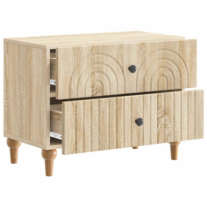 vidaXL Bedside Cabinet Sonoma Oak 62 x 34.5 x 48 cm Engineered Wood