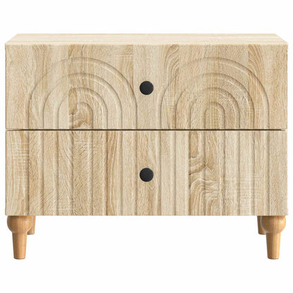 vidaXL Bedside Cabinet Sonoma Oak 62 x 34.5 x 48 cm Engineered Wood
