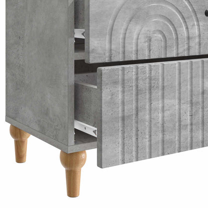 vidaXL Bedside Cabinet Concrete Grey 62 x 34.5 x 48 cm Engineered Wood