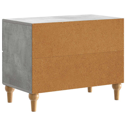 vidaXL Bedside Cabinet Concrete Grey 62 x 34.5 x 48 cm Engineered Wood