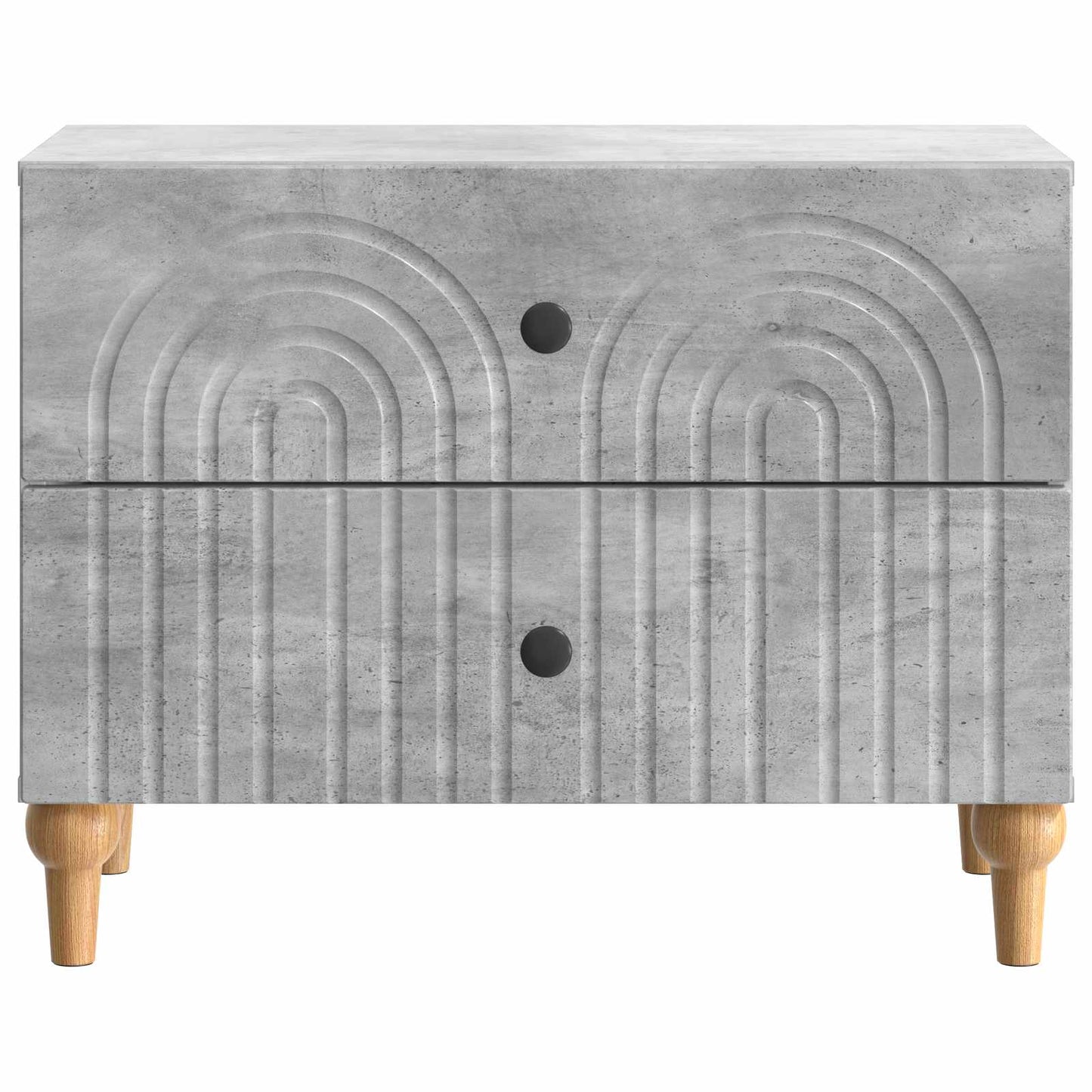 vidaXL Bedside Cabinet Concrete Grey 62 x 34.5 x 48 cm Engineered Wood
