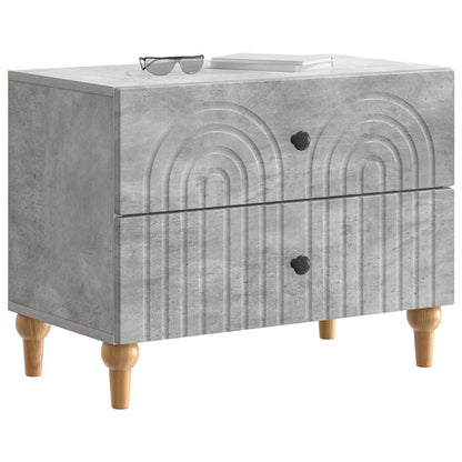 vidaXL Bedside Cabinet Concrete Grey 62 x 34.5 x 48 cm Engineered Wood