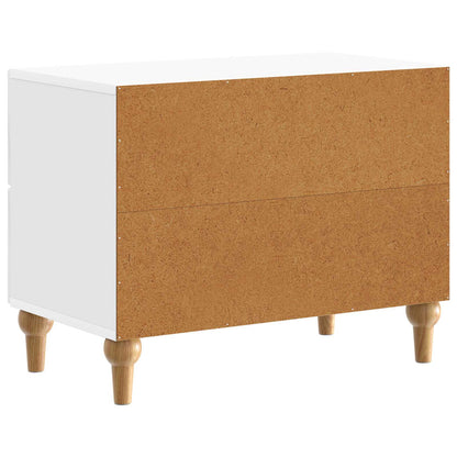 vidaXL Bedside Cabinet with Drawer High Gloss White 62 x 34.5 x 48 cm