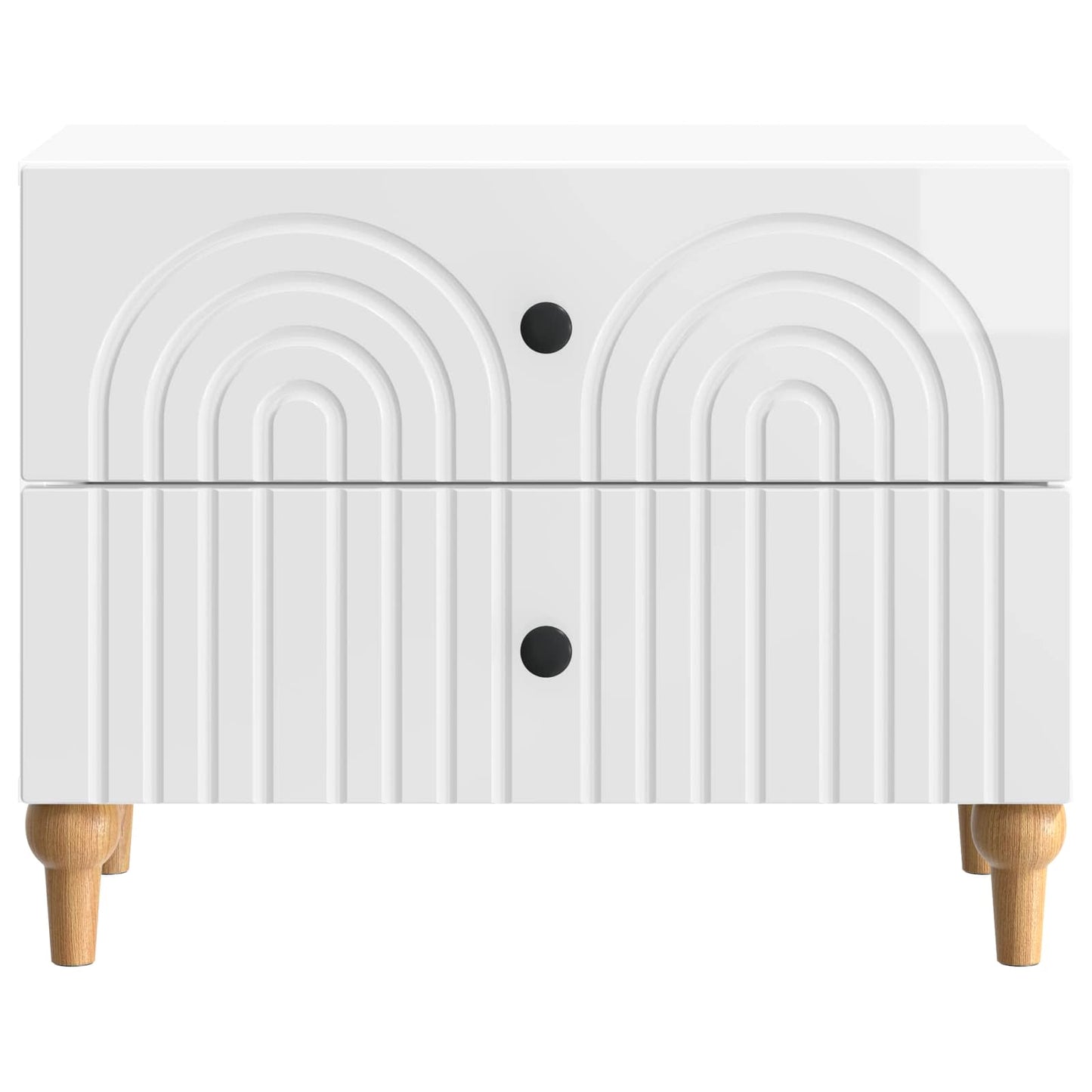vidaXL Bedside Cabinet with Drawer High Gloss White 62 x 34.5 x 48 cm