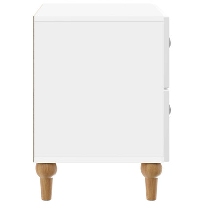 vidaXL Bedside Cabinet with Drawer High Gloss White 62 x 34.5 x 48 cm