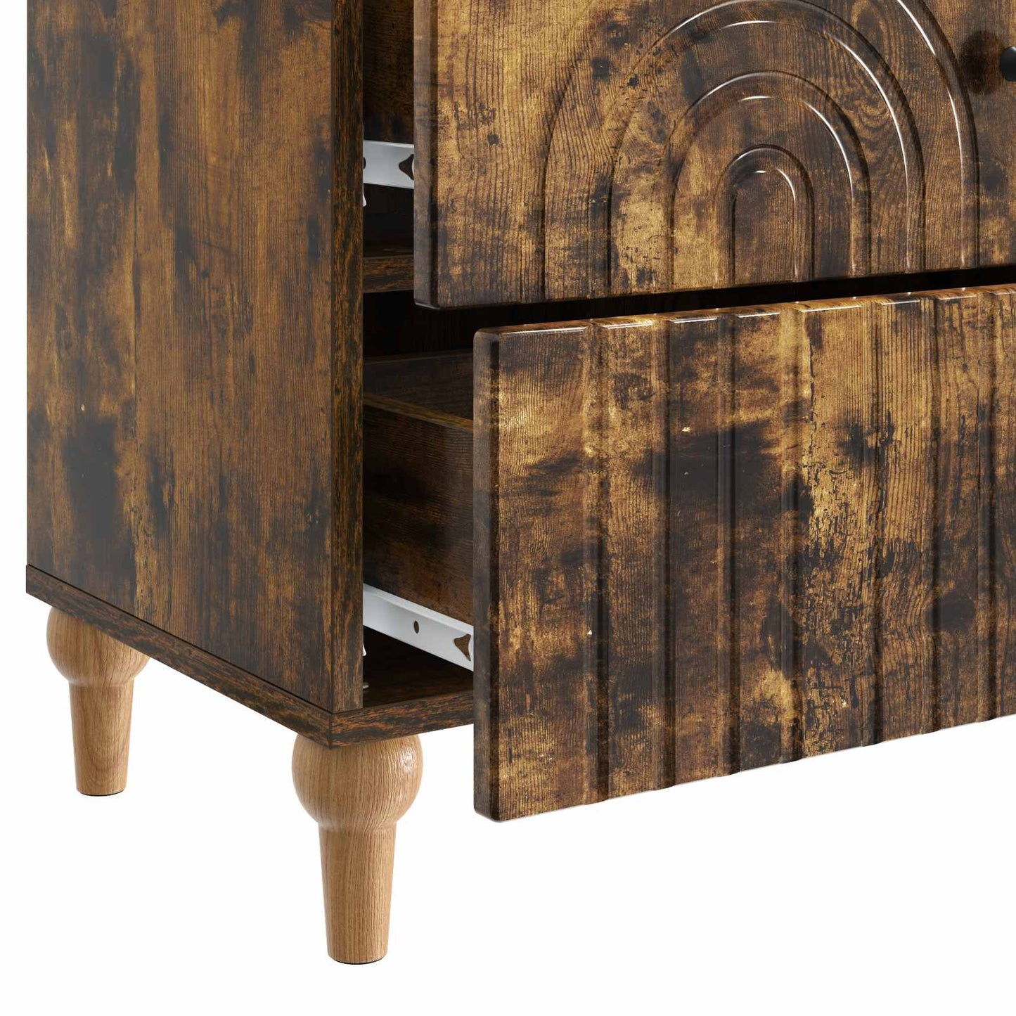 vidaXL Bedside Cabinet Smoked Oak 62 x 34.5 x 48 cm Engineered Wood