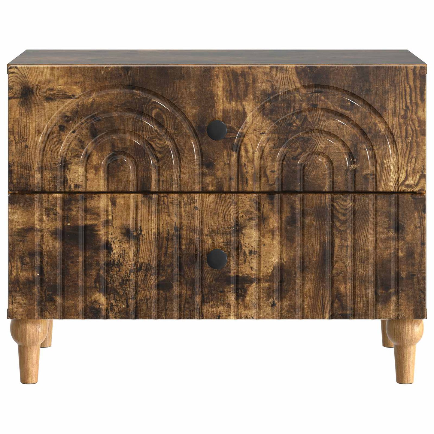 vidaXL Bedside Cabinet Smoked Oak 62 x 34.5 x 48 cm Engineered Wood