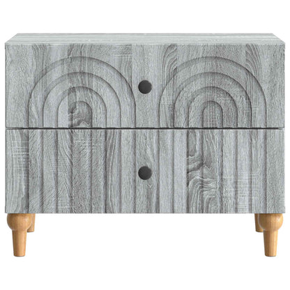 vidaXL Bedside Cabinet Grey Sonoma 62 x 34.5 x 48 cm Engineered Wood