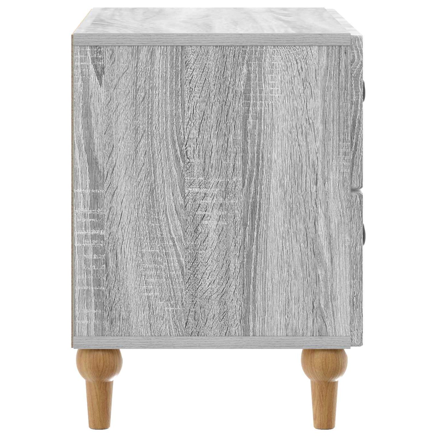 vidaXL Bedside Cabinet Grey Sonoma 62 x 34.5 x 48 cm Engineered Wood