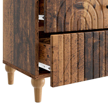 vidaXL Bedside Cabinet Old Wood 62 x 34.5 x 48 cm Engineered Wood