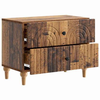 vidaXL Bedside Cabinet Old Wood 62 x 34.5 x 48 cm Engineered Wood