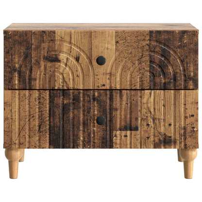 vidaXL Bedside Cabinet Old Wood 62 x 34.5 x 48 cm Engineered Wood
